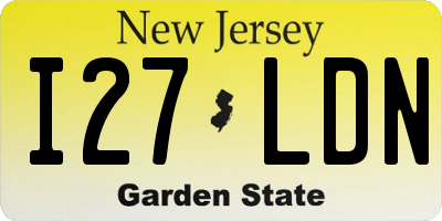 NJ license plate I27LDN