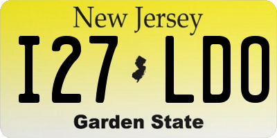 NJ license plate I27LDO
