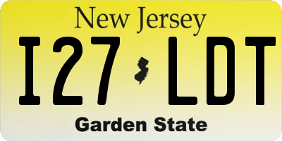NJ license plate I27LDT