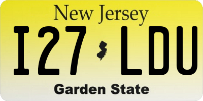 NJ license plate I27LDU
