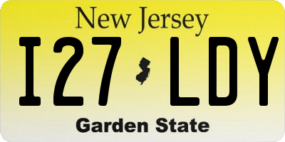 NJ license plate I27LDY