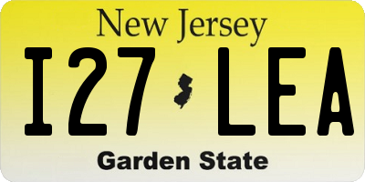 NJ license plate I27LEA