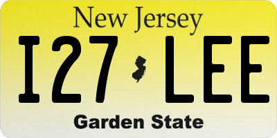 NJ license plate I27LEE