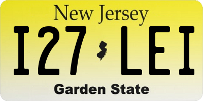 NJ license plate I27LEI