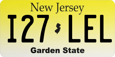 NJ license plate I27LEL