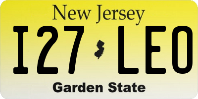 NJ license plate I27LEO