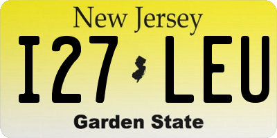 NJ license plate I27LEU