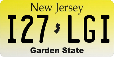 NJ license plate I27LGI