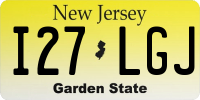 NJ license plate I27LGJ