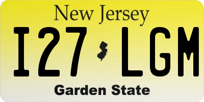 NJ license plate I27LGM