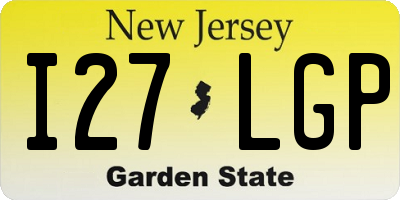 NJ license plate I27LGP