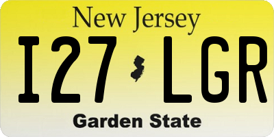 NJ license plate I27LGR