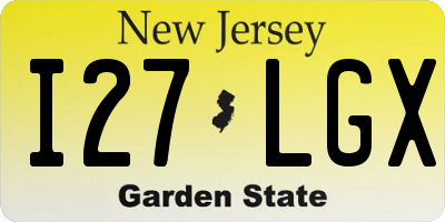 NJ license plate I27LGX