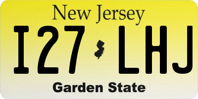 NJ license plate I27LHJ