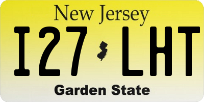 NJ license plate I27LHT