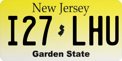 NJ license plate I27LHU