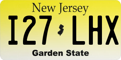 NJ license plate I27LHX