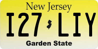 NJ license plate I27LIY