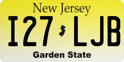 NJ license plate I27LJB