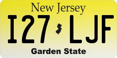 NJ license plate I27LJF