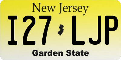 NJ license plate I27LJP