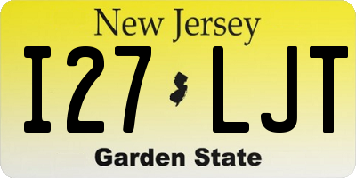 NJ license plate I27LJT