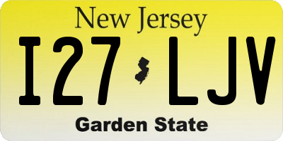 NJ license plate I27LJV