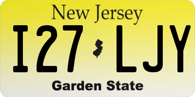 NJ license plate I27LJY