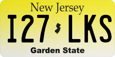 NJ license plate I27LKS