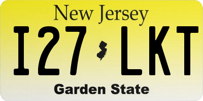 NJ license plate I27LKT
