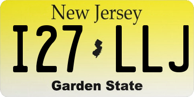NJ license plate I27LLJ