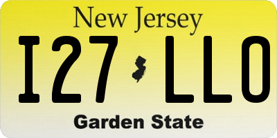 NJ license plate I27LLO