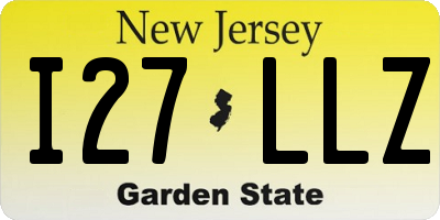 NJ license plate I27LLZ