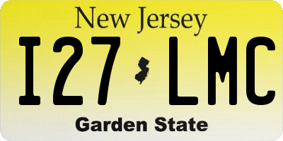 NJ license plate I27LMC