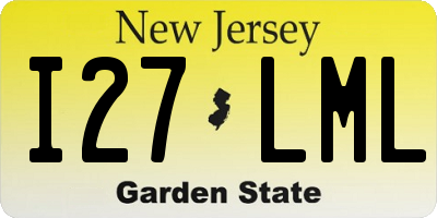 NJ license plate I27LML
