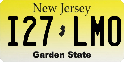 NJ license plate I27LMO