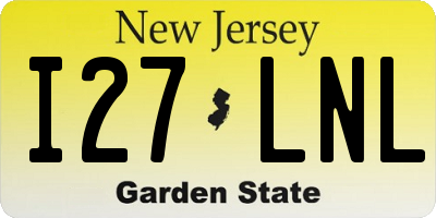 NJ license plate I27LNL