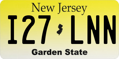 NJ license plate I27LNN