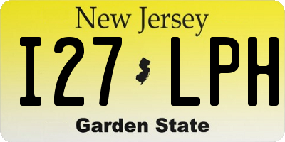 NJ license plate I27LPH