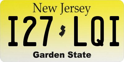 NJ license plate I27LQI