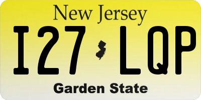 NJ license plate I27LQP