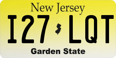NJ license plate I27LQT