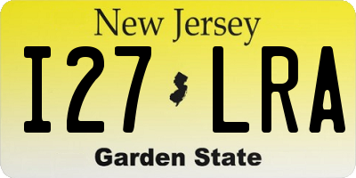 NJ license plate I27LRA