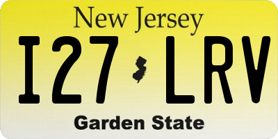 NJ license plate I27LRV