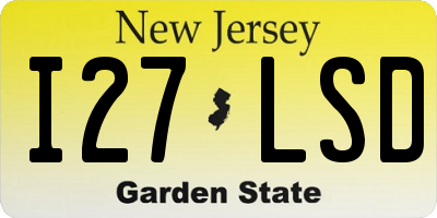 NJ license plate I27LSD