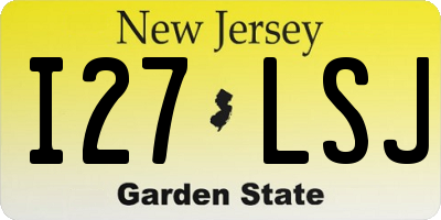 NJ license plate I27LSJ