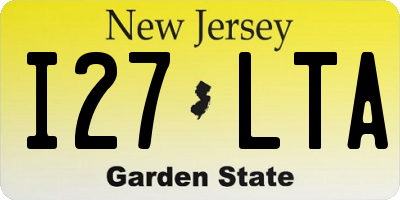 NJ license plate I27LTA