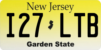 NJ license plate I27LTB