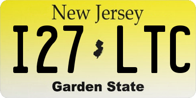 NJ license plate I27LTC
