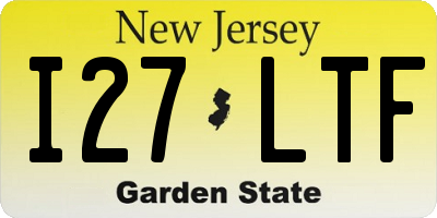 NJ license plate I27LTF